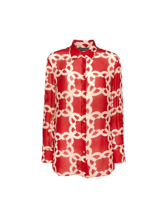 Elena Mirò Elena Mirò Camicia 5155P200217N003 Rosso Regular Fit