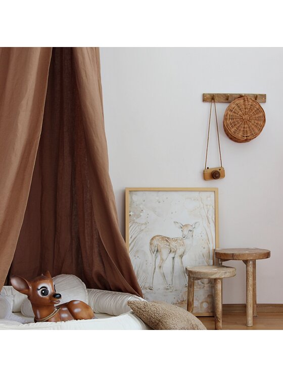 Cotton&Sweets Cotton&Sweets Baldachim lniany Brązowy