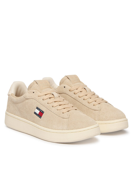 Tommy Jeans Tommy Jeans Laisvalaikio batai Logo Suede Archive EN02985 Smėlio