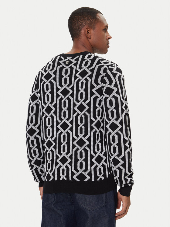 HUGO HUGO Megztinis Souvawn 50547001 Juoda Regular Fit