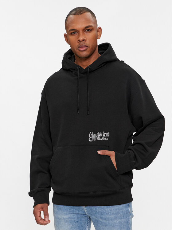 Calvin Klein Jeans Calvin Klein Jeans Sweatshirt Floral Graphic J30J324969 Schwarz Relaxed Fit