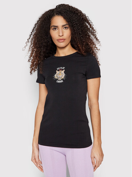 Ice Play Tricou 21I U2M0 F091 P410 9000 Negru Regular Fit
