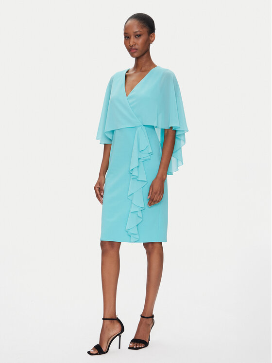 Rinascimento Rinascimento Rochie cocktail CFC0123560003 Turcoaz Regular Fit
