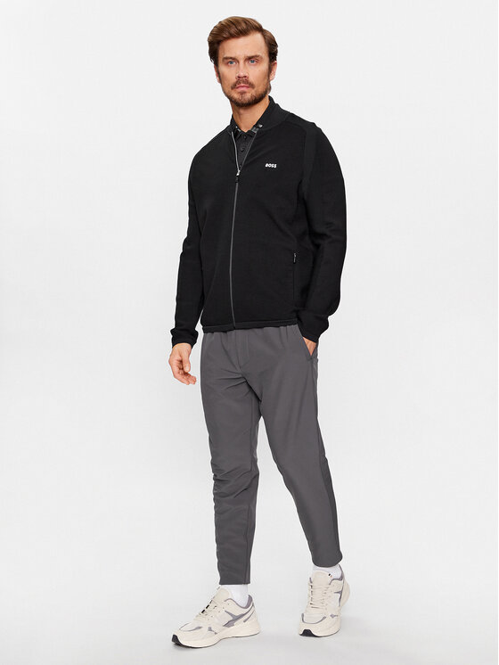 BOSS Boss Bluză Zarlin 50498532 Negru Regular Fit