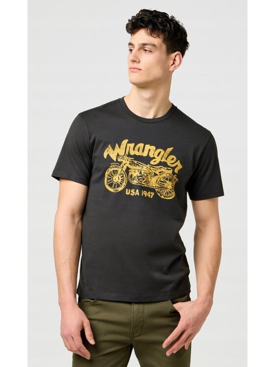 Wrangler Wrangler T-shirt Americana Tee Nero Regular Fit