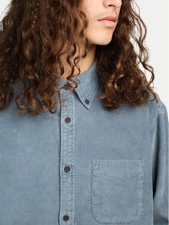 Element Element Camicia Button Down Regular Corduroy ELYWT00187 Blu Regular Fit