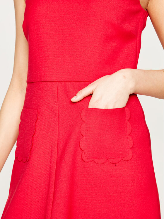 Red Valentino Red Valentino Φόρεμα καθημερινό TR3VAM15 Κόκκινο Slim Fit