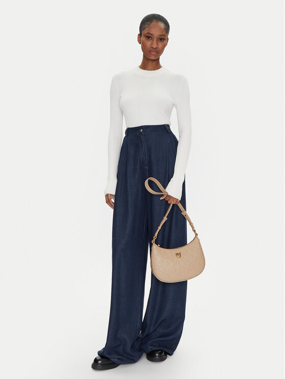 PINKO PINKO Torebka Half Moon Mini Fl PE 25 PLTT 102790 A1YB Beżowy