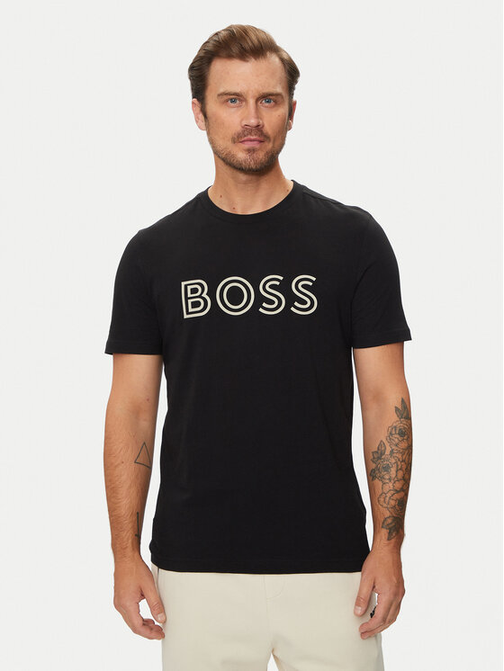 Boss T-krekls 50519358 Melns Regular Fit