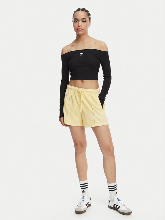 adidas adidas Pantaloncini sportivi Terry Towel Firebird KD1395 Giallo Loose Fit