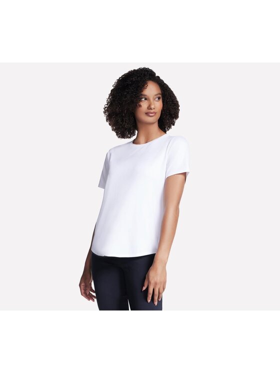 Skechers Skechers T-Shirt TS104-WHT Biały Regular Fit