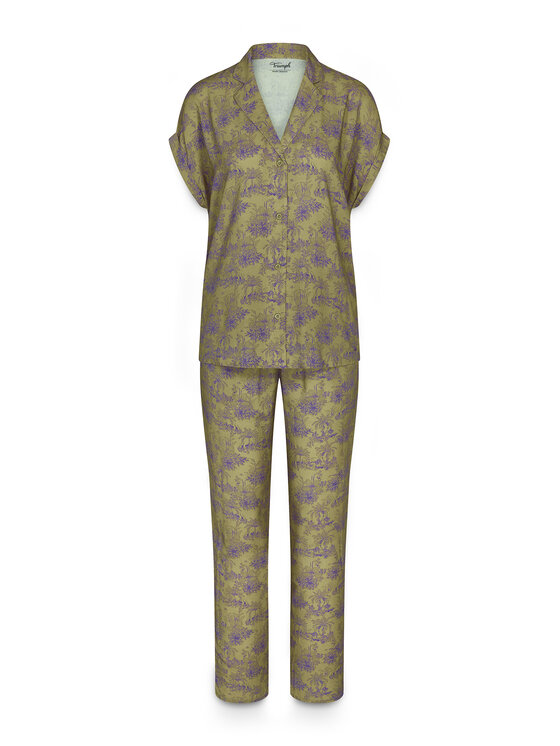 Triumph Triumph Pijama Boyfriend 10222611 Verde Relaxed Fit