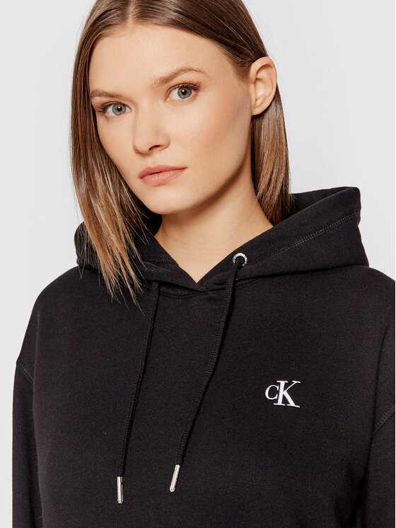 Calvin Klein Jeans Calvin Klein Jeans Bluza Embroidered Logo J20J213178 Czarny Regular Fit