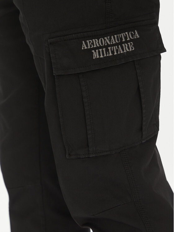 Aeronautica Militare Aeronautica Militare Hlače 251PA1329CT2443 Crna Regular Fit