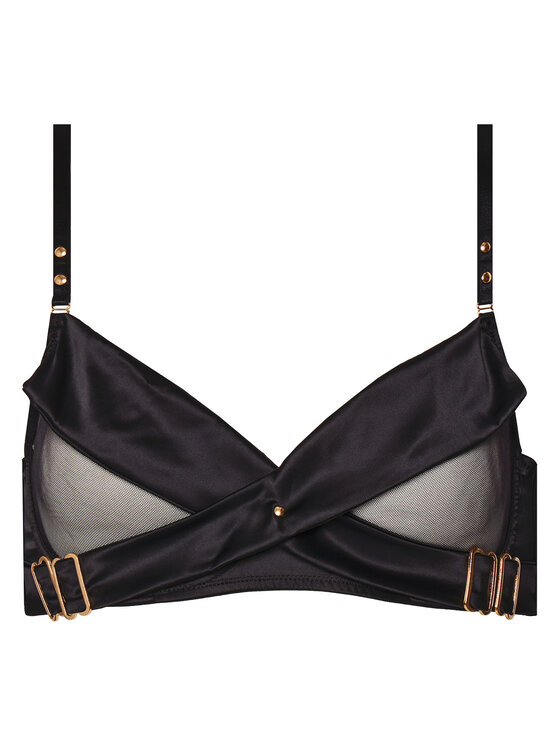 Hunkemöller Hunkemöller Biustonosz z fiszbiną Colette 301142 Czarny