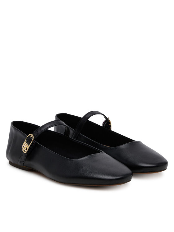 Tommy Hilfiger Tommy Hilfiger Balerinke Leather Maryjane Ballerina FW0FW08651 Črna