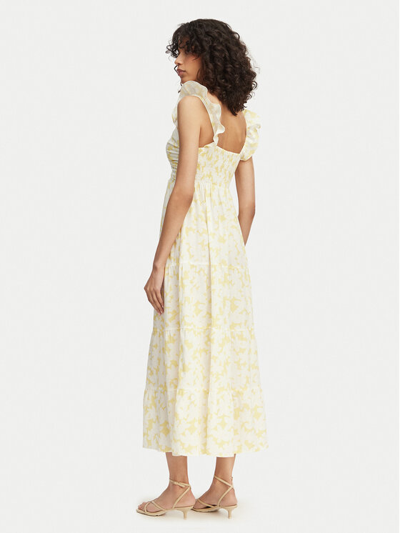 Vero Moda Vero Moda Sukienka letnia Dichte 10341603 Żółty Regular Fit