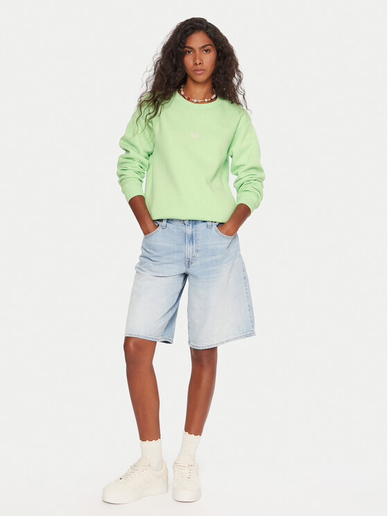 Roxy Roxy Світшот Surf Stoked ERJFT05018 Зелений Regular Fit