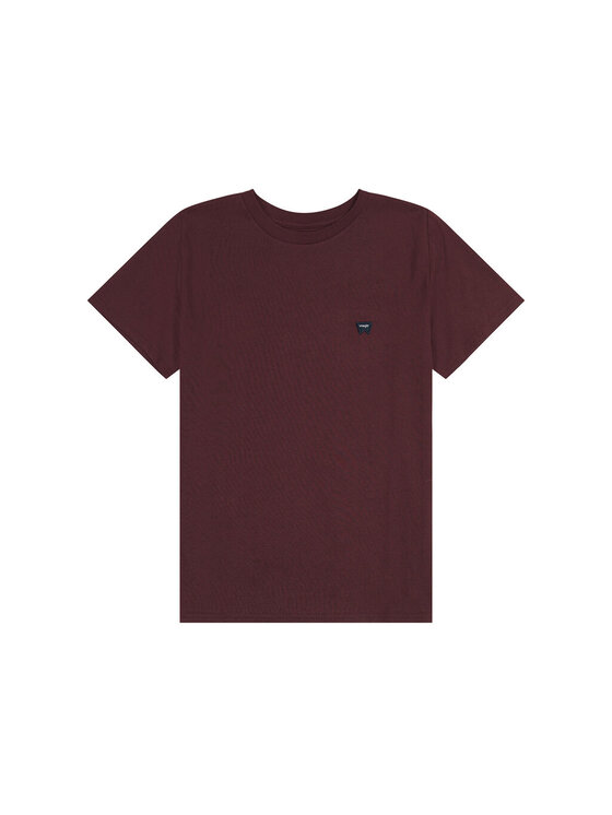 Wrangler Wrangler T-shirt Round Tee 112356625 Bordeaux Regular Fit