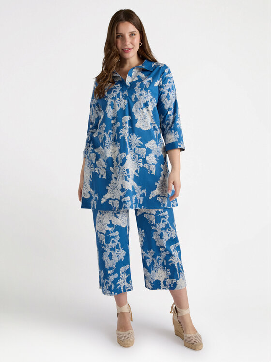 Fiorella Rubino Fiorella Rubino Pantaloni di tessuto P140T004858N0S1 Blu Over Fit