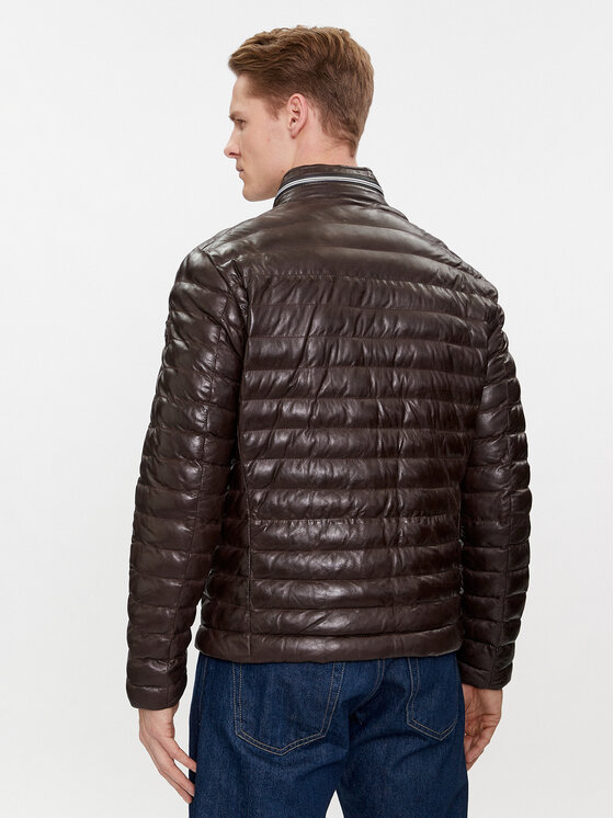 Milestone Milestone Geacă de piele Malik 991019 60215 Maro Regular Fit