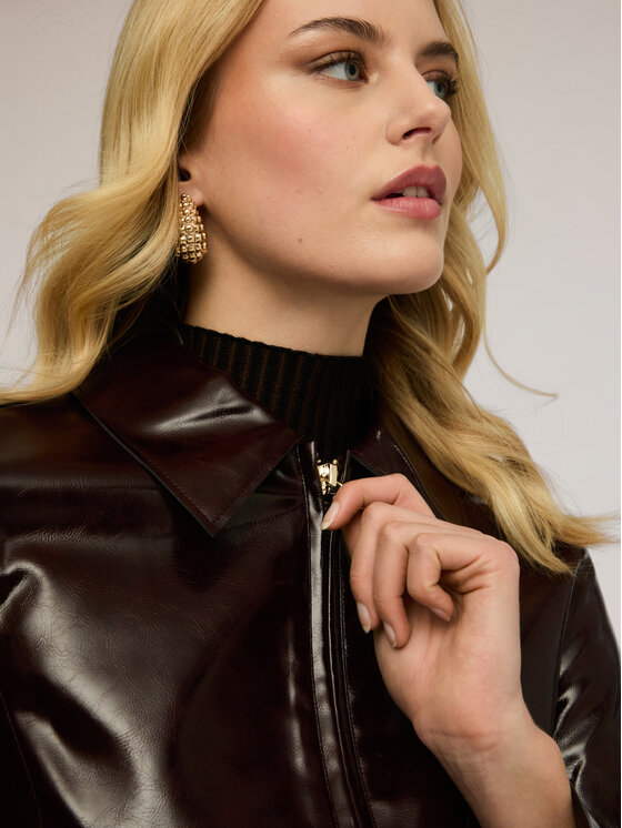 Motivi Motivi Giacca in similpelle R407Q001137N036 Bordeaux Regular Fit