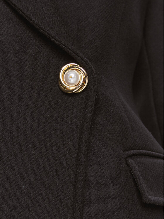 Liu Jo Liu Jo Cappotto di lana CF3039 T3578 Nero Slim Fit