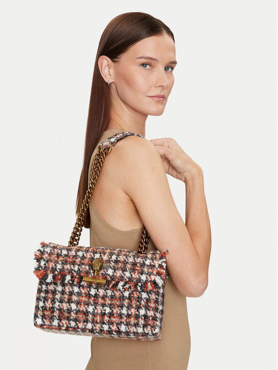 Kurt Geiger Kurt Geiger Дамска чанта 690-Tweed Kensington Bag 3614536609 Кафяв
