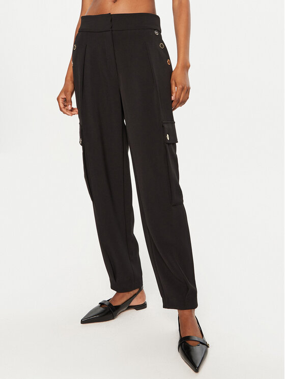 LOLA CASADEMUNT lola_casademunt Riidest püksid LF2414010 00N Must Regular Fit