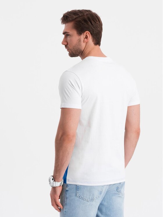 Ombre Ombre T-Shirt S2045 Niebieski Regular Fit