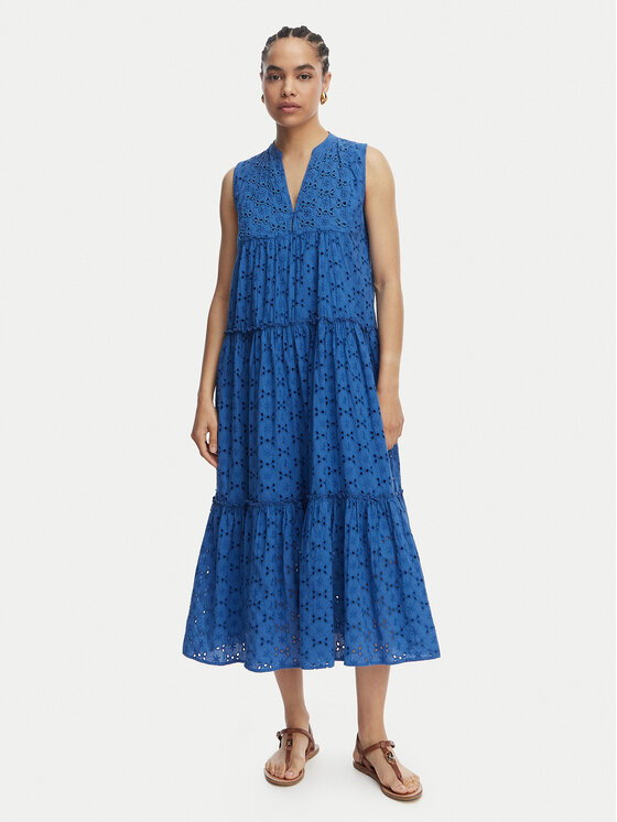 LOLA CASADEMUNT LOLA CASADEMUNT Лятна рокля LS2616017 Син Regular Fit