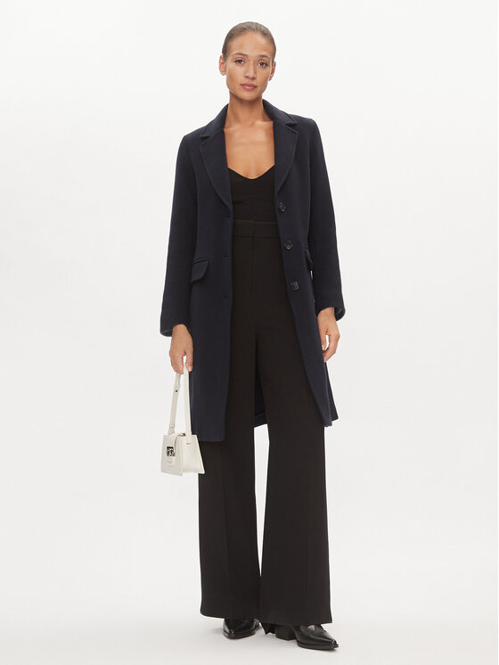 Marc O'Polo Marc O'Polo Cappotto di lana 308 0068 71097 Blu scuro Regular Fit