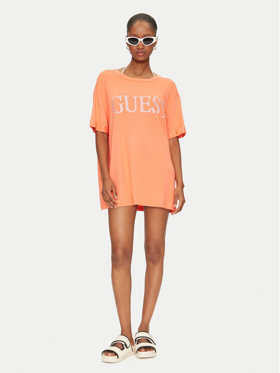 Guess Guess T-Shirt E5GI07 K68D2 Oranžová Regular Fit