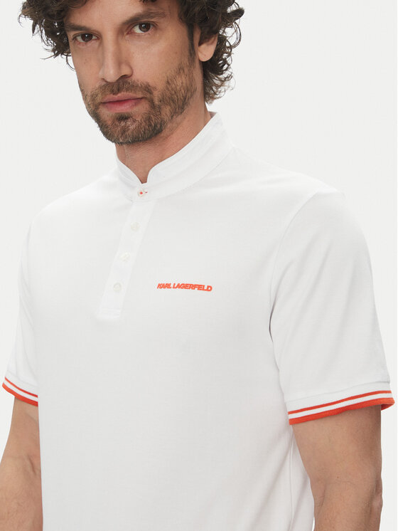 KARL LAGERFELD KARL LAGERFELD Polo marškinėliai 745022 552232 Balta Regular Fit