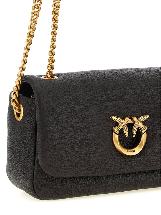 PINKO PINKO Torebka Brown Lamb Leather Crossbody Brązowy