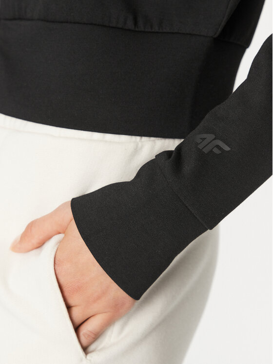 4F 4F Sweatshirt 4FAW23TSWSF0766 Schwarz Regular Fit