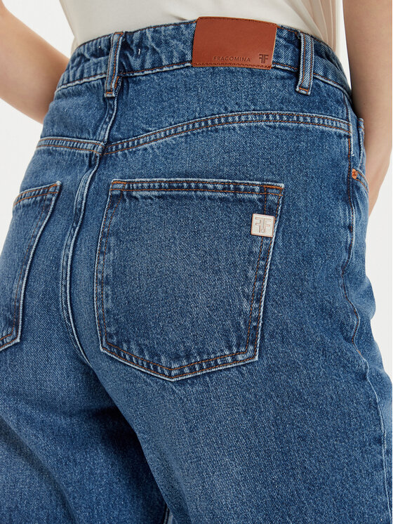 Fracomina Fracomina Дънки FP24WVD005D41993 Син Mom Fit