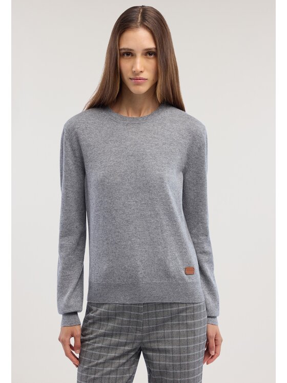 Trussardi Trussardi Sweter M0476001297N0M3 Szary Regular Fit