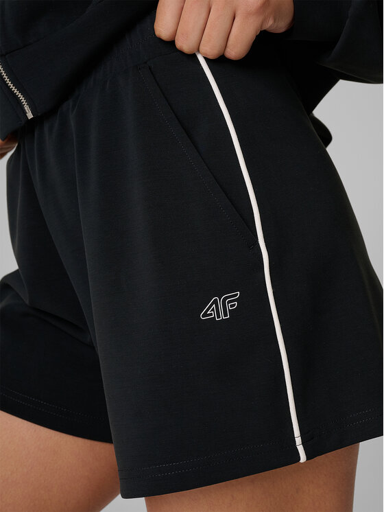 4F 4F Szorty sportowe COURT SOCIETY Czarny Regular Fit