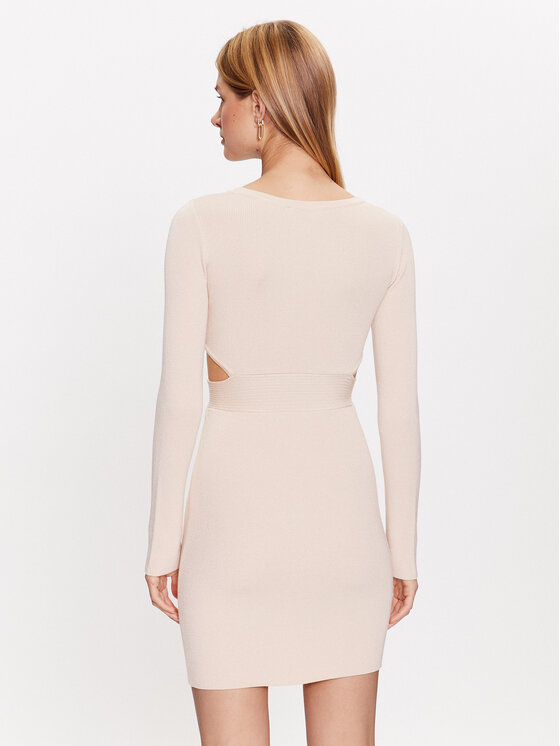 Vestito di maglia 3M7756 Beige Slim Fit