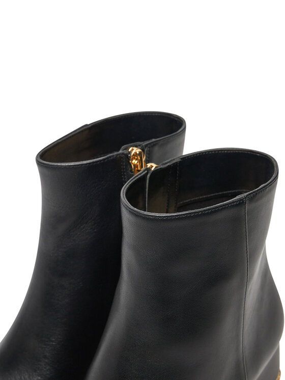 Michael kors black boots with gold zipper cheap