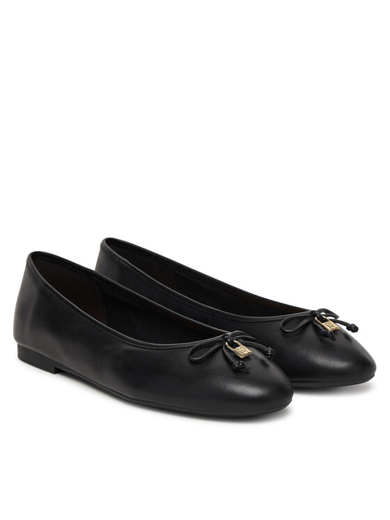 Tommy Hilfiger Tommy Hilfiger Balerina Smooth Lthr Ballet FW0FW09006 Fekete