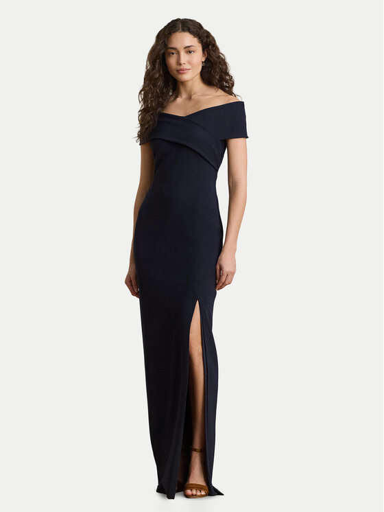 LAUREN RALPH LAUREN LAUREN RALPH LAUREN Večernja haljina 253P13931002 Tamnoplava Slim Fit
