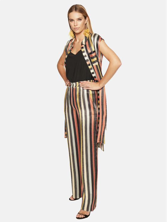L’AF L’AF Spodnie damskie Korsika Kolorowy Wide Leg