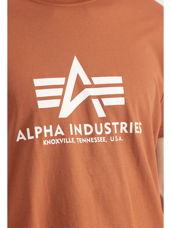 Alpha Industries Alpha Industries T-Shirt AI.100501-709-XXL Brązowy Basic Fit