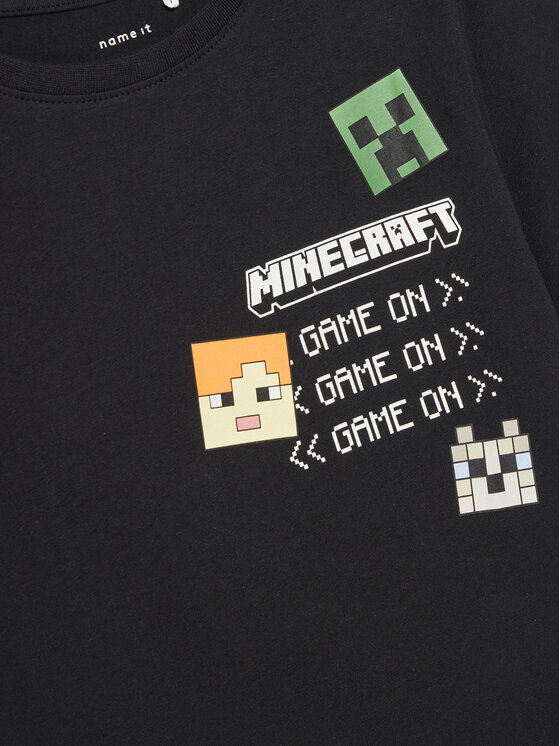 NAME IT NAME IT Тишърт Jafar MINECRAFT 13238538 Черен Regular Fit