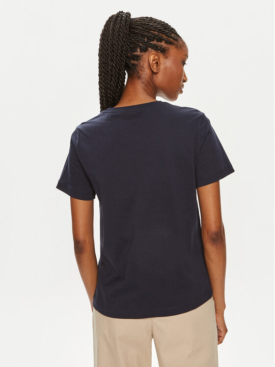 Gant Gant Tričko Shield 4200200 Tmavomodrá Regular Fit