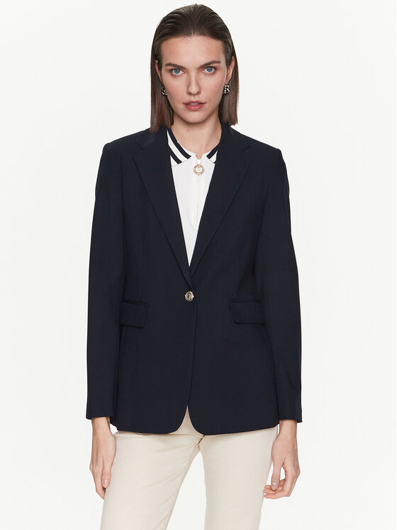 Tommy Hilfiger Blazer WW0WW37780 Bleumarin Regular Fit Blazer imagine noua