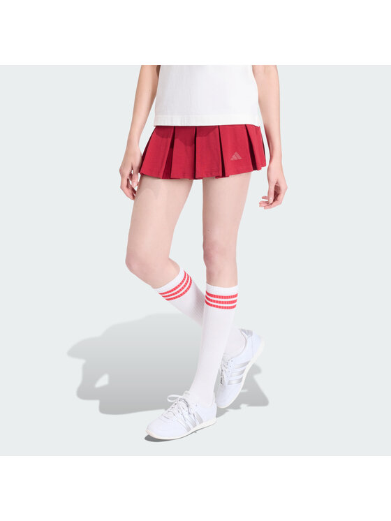 adidas adidas Πλισέ φούστα Seasonal Essentials Colorpop KD3372 Κόκκινο Loose Fit
