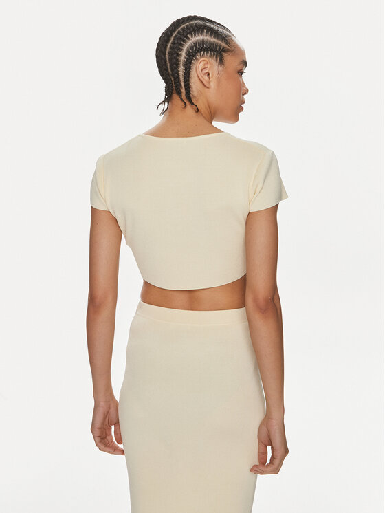 Patrizia Pepe Patrizia Pepe Majica 2K0261/K021-W362 Écru Regular Fit